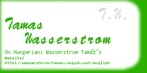 tamas wasserstrom business card